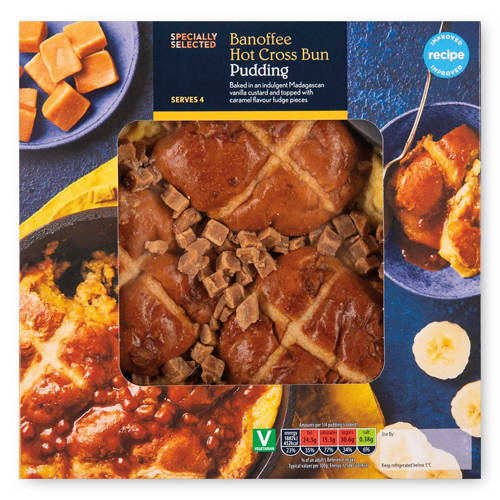 Banoffee Hot Cross Bun Pudding | ALDI UK